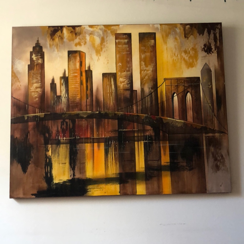 TWIN TOWER WATER PAINTING